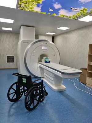 Non-Magnetic Wheelchair with 120 kg Load Capacity, Non-Magnetic Rubber Wheels and Universal Wheels for MRI Environments