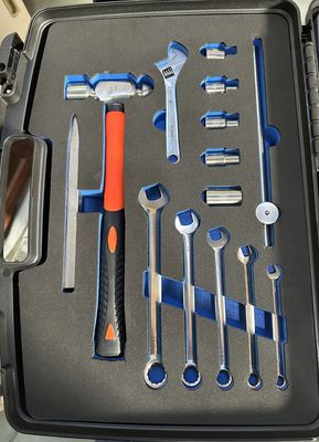 90%+ Hoge zuiverheid Titanium legering Niet-magnetische gereedschapskist met ergonomische zachte rubbergreep voor MRI-veilig onderhoud