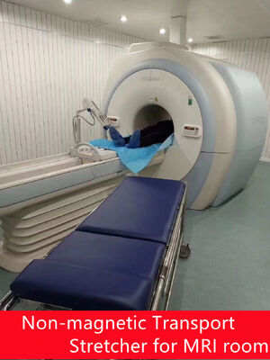 Niet-magnetische stretcher met niet-magnetische aluminiumlegering voor MRI- en CT-scans met een gewicht van 200 kg