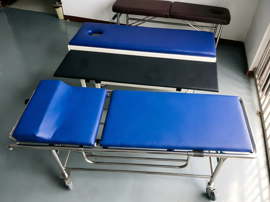 Lichtgewicht niet-magnetische stretcher MRI-overdrachtstruck met niet-magnetische aluminiumlegering voor MRI- en CT-scans