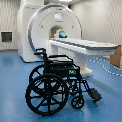 Opvouwbare niet-magnetische rolstoel MRI compatibel lichtgewicht voor medisch gebruik