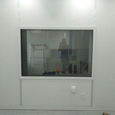 Fixed Style RF Shielded Window with Brass Mesh Painted Black and 70% To 90% Visible Light Transmission