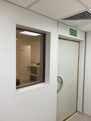40°C tot 85°C RF afgeschermd raam met messing en 5mm gehard glas voor MRI RF kamer installatie