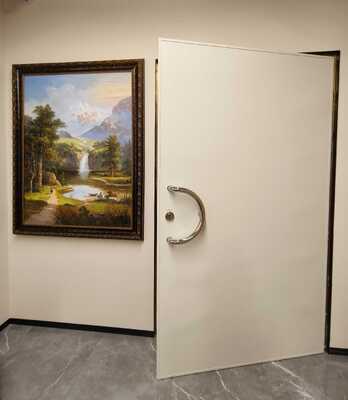 Poedergecoate dubbele blad RF-geschermde deur gebouwd voor ruwe omgevingen en MRI-toepassingen