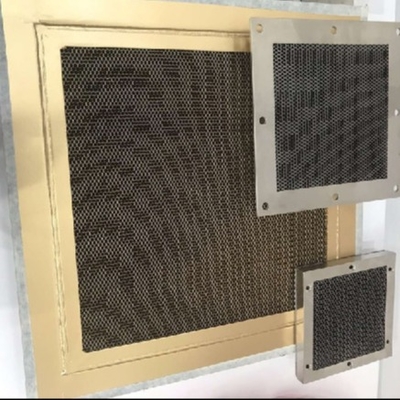 Tinplate / Brass Frame Honeycomb Waveguide Air Vents For Emc Testing Room Faraday Cage