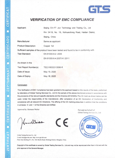 China Beijing Hengtai Tech Co., Ltd certificaten
